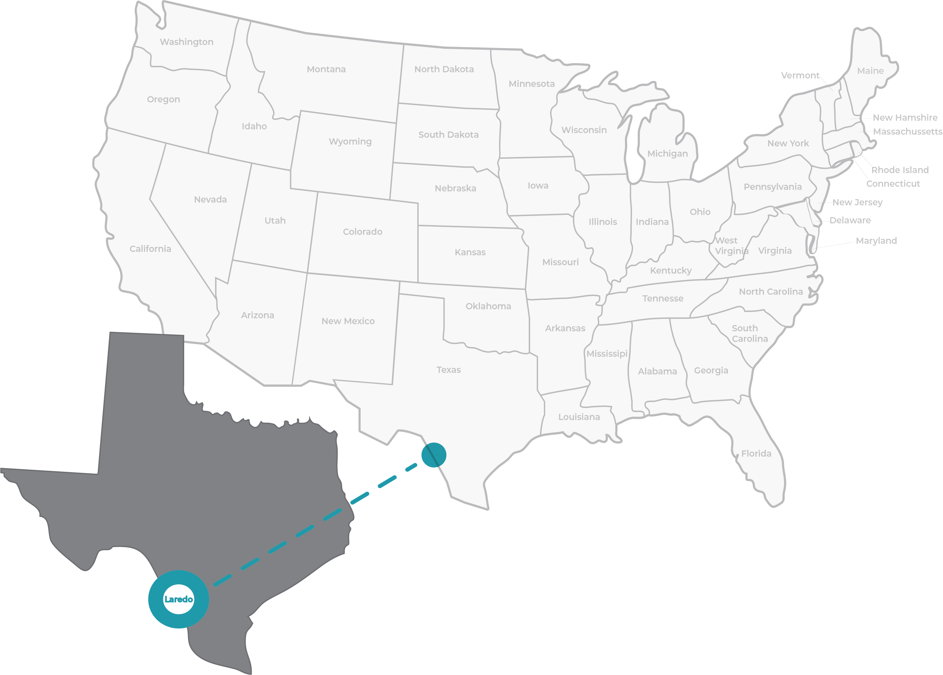 laredo, tx map